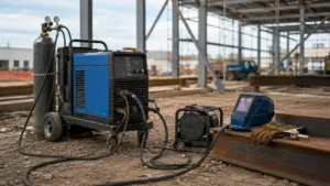 image of mobile welding equipment set up on-site
