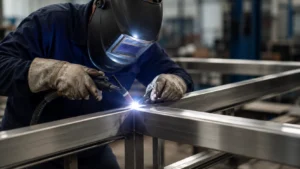 image of professional welder completing stainless steel repairs